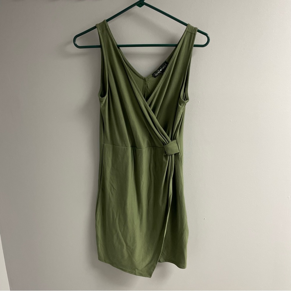 Green Bodycon Wrap Dress